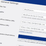 Wordpress settings